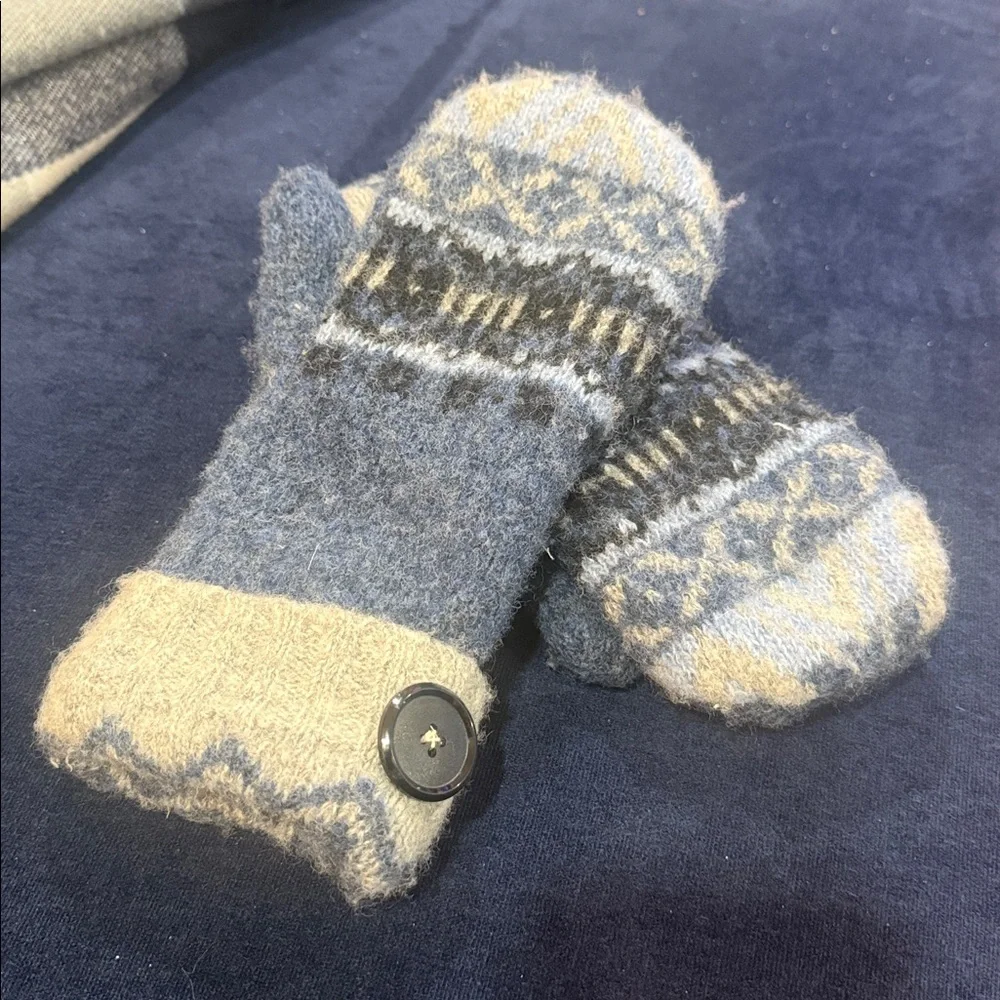 Handmade Fair Isle Thick Winter Mittens